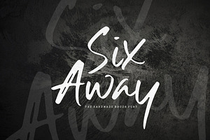 Six Away-The Handmade Brush Font, a Script Font by azetypestudios.com