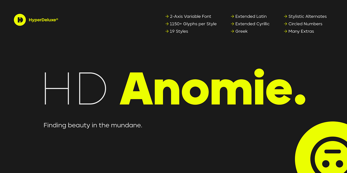 HD Anomie, a Sans Serif Font by HyperDeluxe (Photo 1 of 13)