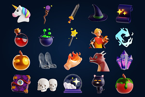 3D Fantasy Icon