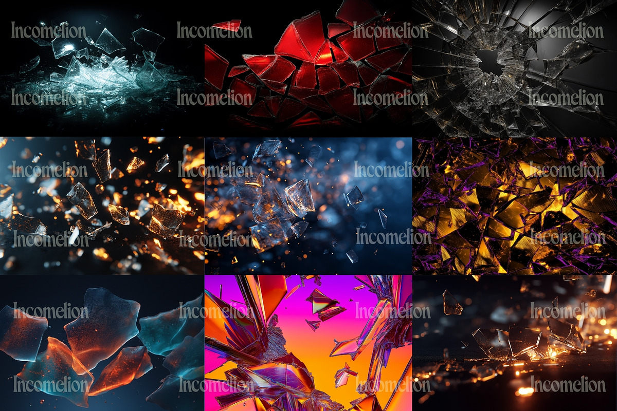 60 Shattered Shards Backgrounds, a Wallpaper Graphic by Incomelion (Photo 4 of 11)