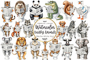 Quirky Animals Sublimation Clipart, an Illustration by OK Design (Thumbnail 1 of 5)