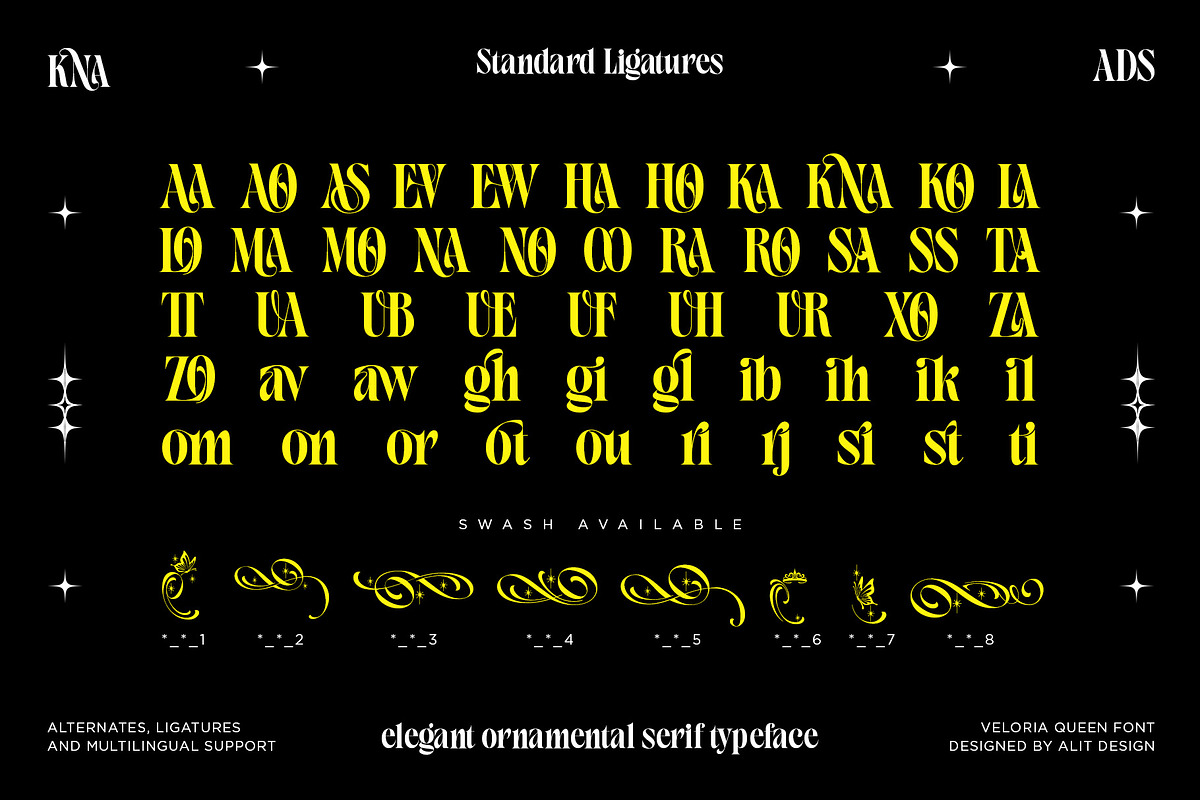 Veloria Queen Typeface, a Serif Font by alit design (Photo 8 of 20)