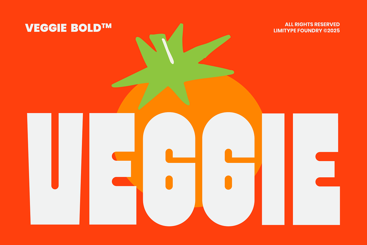 Veggie - Bold Font, a Sans Serif Font by limitype (Photo 1 of 13)
