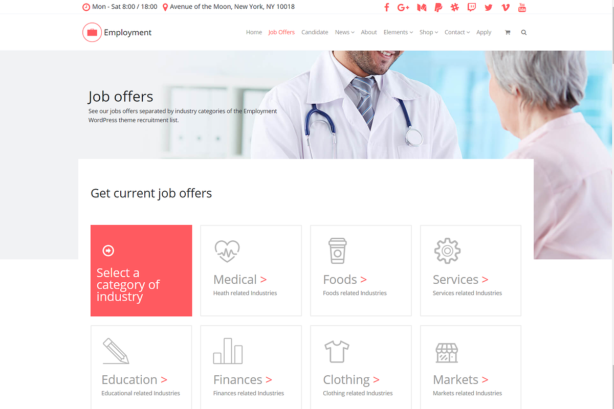 Employment WordPress Theme, a WordPress Template by Visualmodo (Photo 5 of 24)