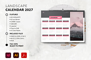 Landscape Calendar 2027 Template, a Stationery Template by MstArtwork (Thumbnail 5 of 5)