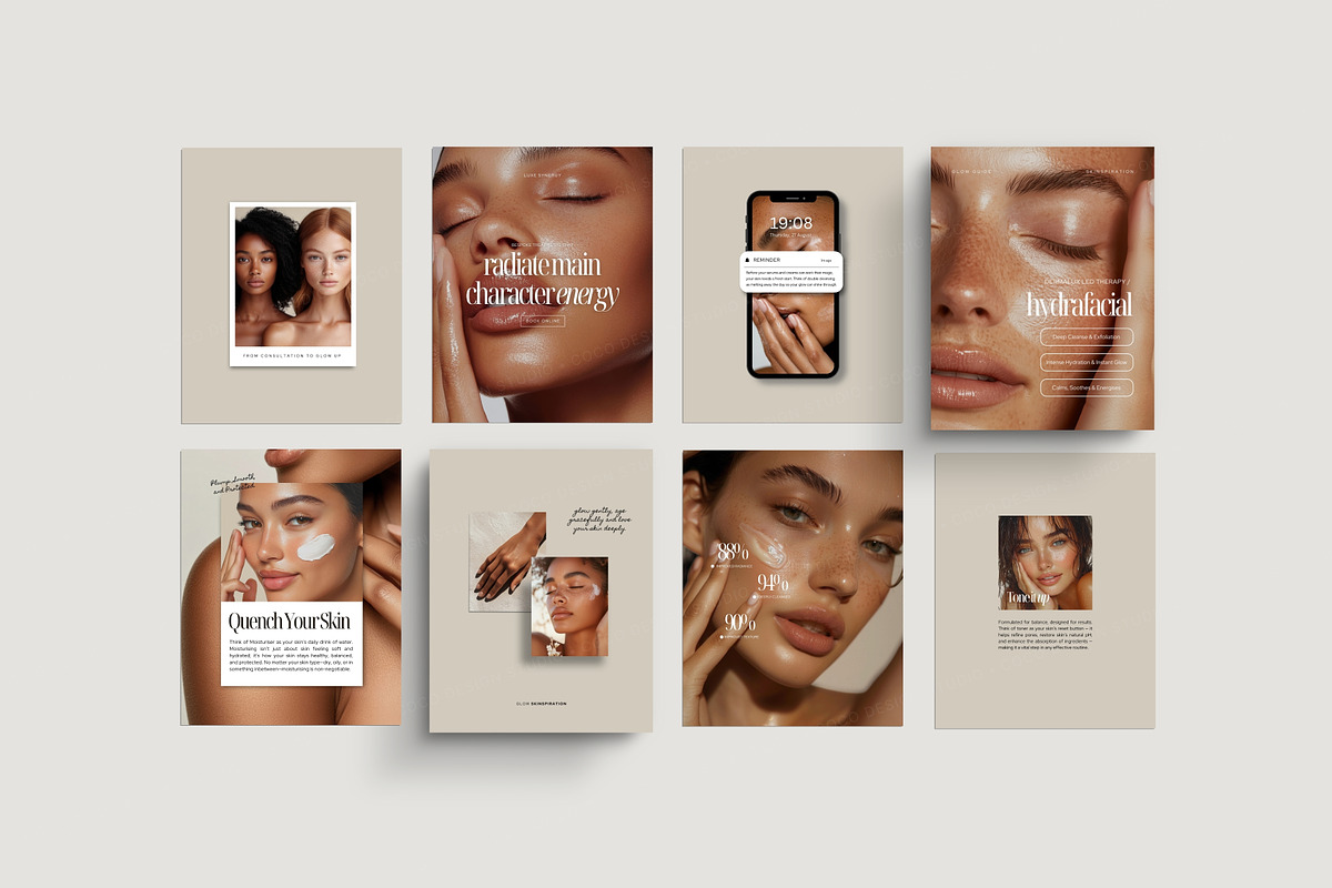 300 Skincare Instagram Templates, a Social Media Template by COCO Designs (Photo 4 of 19)