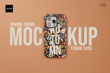 iPhone 15Pro Glossy Case Mockup v.10, a Device Mockup by Mocart