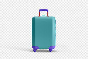 Travel Suitcase Trolley Bag Mockups