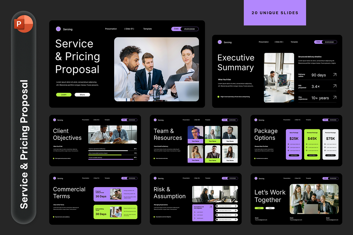 Service & Pricing Proposal, a Presentation Template by Sixtemp (Photo 1 of 3)