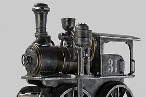 Toy train, a Cars & Vehicle 3D Model by happy brush