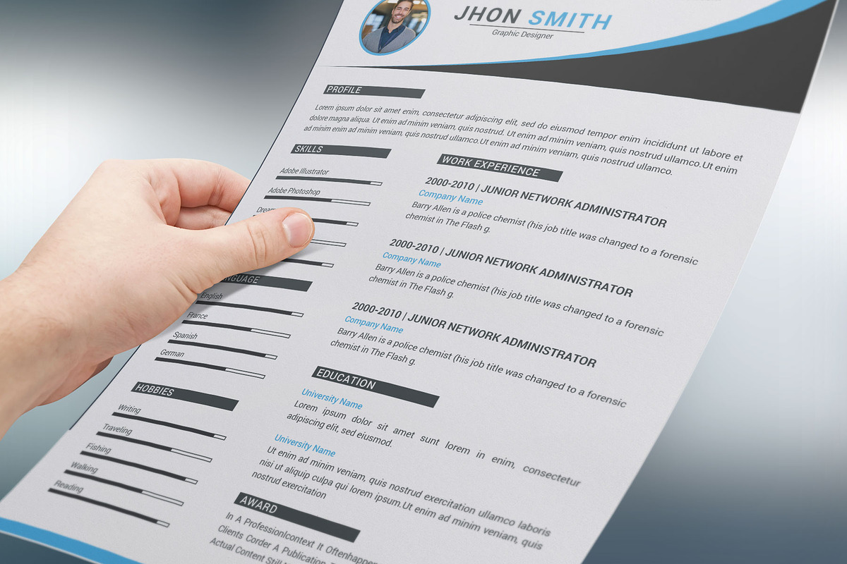 Resume Template and Cover Letter, a Resume Template by designvillage (Photo 6 of 13)