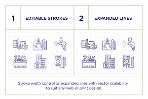 Building And Construction Icon Set