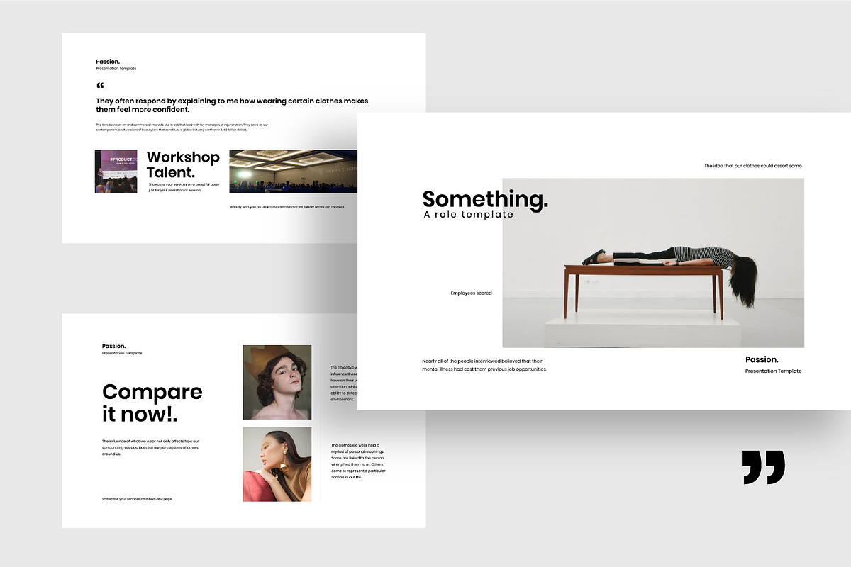 Passion - Minimal powerpoint, a Presentation Template by Dirtytemp Studio (Photo 7 of 11)
