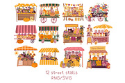 Autumn farm market Postcards Clipart, a Person Illustration by Carpet Tapete Pretzel (Thumbnail 3 of 11)