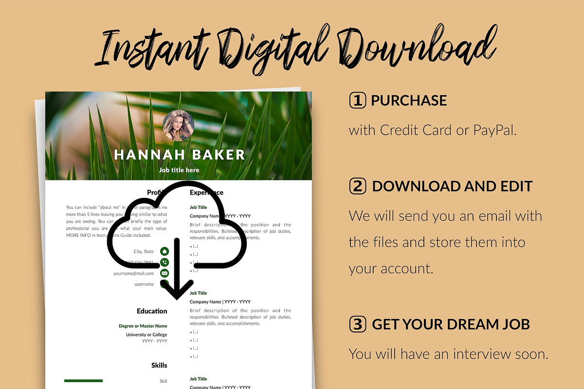 Creative CV Design / Resume - Hannah, a Resume Template by Templates Design Co. (Photo 14 of 17)