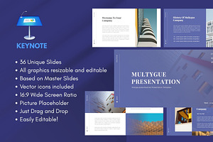 MULTYGUE Business Keynote Template, a Presentation Template by Rizki Herdian
