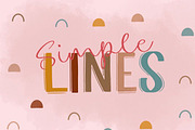 Simple Lines Font Duo, a Script Font by CallMeStasia (Thumbnail 1 of 7)