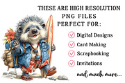 Whimsical Summer Hedgehog Clipart, an Illustration by OK Design (Thumbnail 5 of 6)
