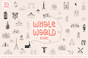 150 Whole World Icons, a Graphic by Mio Buono (Thumbnail 1 of 8)