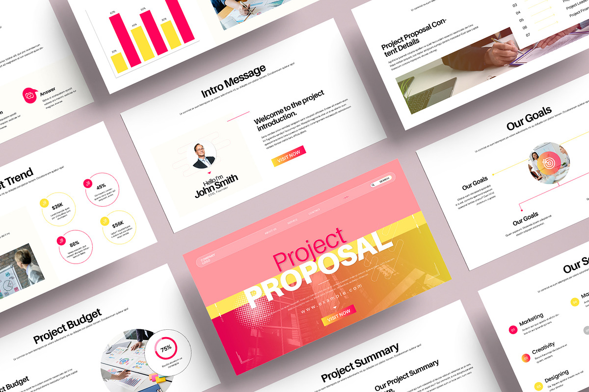 Project Proposal Presentation Design, a Presentation Template by MightyDesign (Photo 1 of 8)