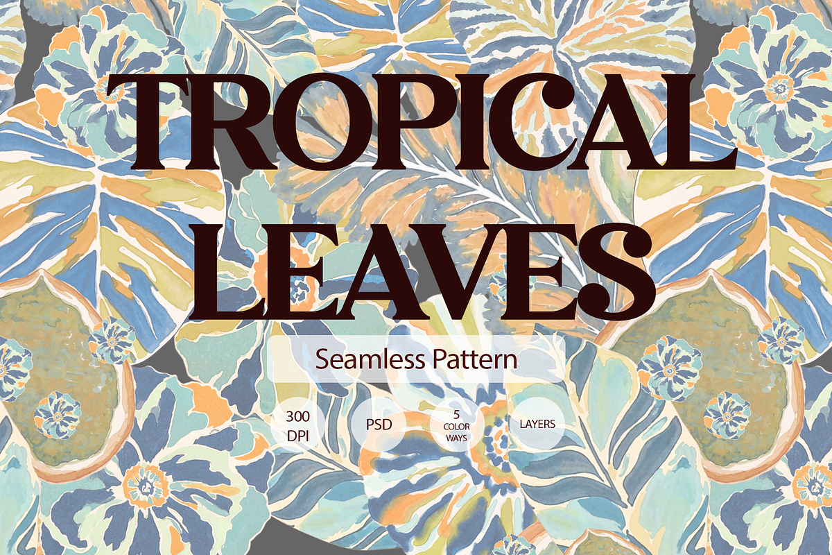TROPICAL LEAVES, a Pattern Graphic by rumacorakstudio (Photo 1 of 6)