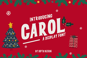 Carol- Christmas Typeface, a Handwritten Font by Dipto design