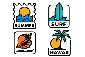 Summer and surf themed vector, a Sport Illustration by ZinetroN