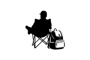 Outdoor Camping Silhouette Set, an Object Graphic by yasushie (Thumbnail 3 of 7)
