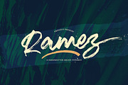 Ramez - Textured Brush Font, a Script Font by StringLabs (Thumbnail 1 of 13)