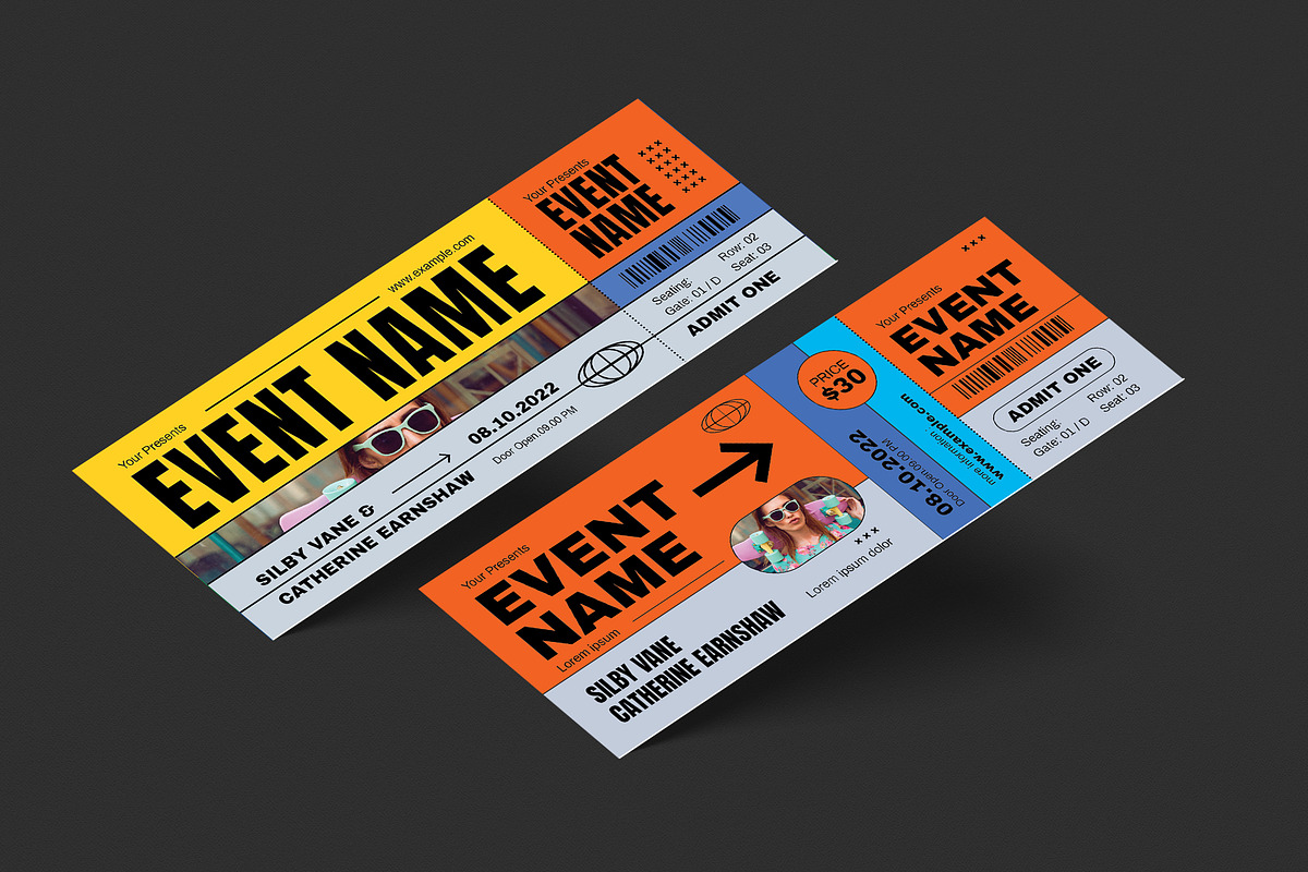 Event Ticket, a Card Template by Guuver (Photo 1 of 3)