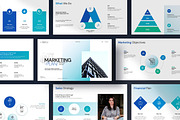 Marketing Plan Presentation Template, a Presentation Template by Slide_Genius1 (Thumbnail 1 of 6)