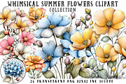 Whimsical Summer Flowers Clipart, an Illustration by OK Design (Thumbnail 1 of 6)