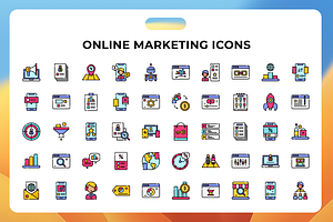 Online Marketing Icons, an Icon by Wencory