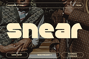 Snear - Sans Display Font, a Sans Serif Font by Pandeka Studio (Thumbnail 1 of 10)