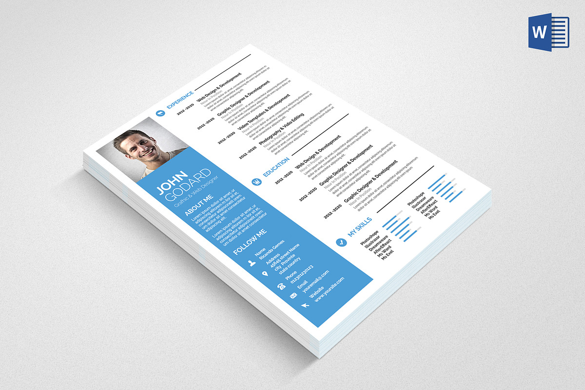 Clean Resume/CV, a Resume Template by graphicforest (Photo 2 of 3)