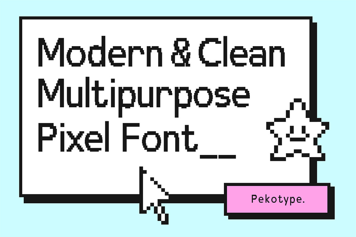 Easy Pixel - Modern Pixel Font, a Sans Serif Font by Pekotype (Photo 2 of 12)