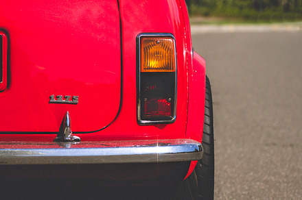 Vintage red mini cooper car containing red, car, and mini