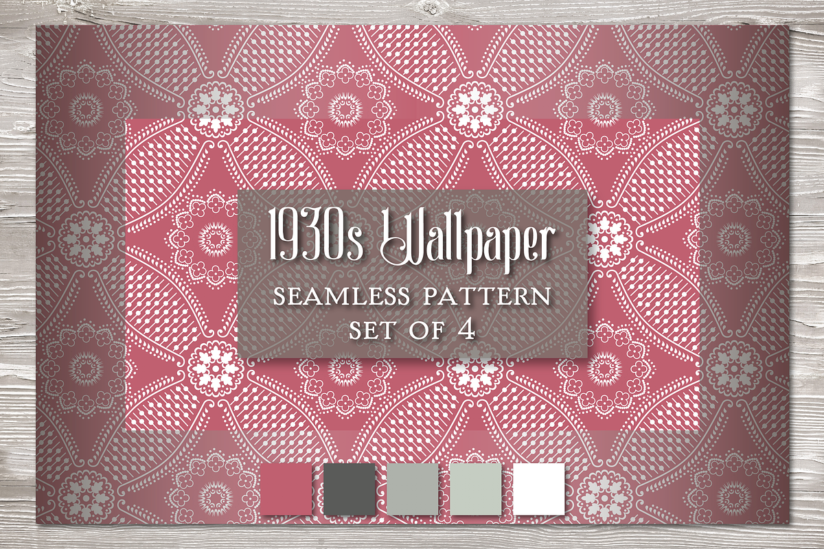 Vintage Seamless Pattern RED, a Pattern Graphic by Barbara's iCandy (Photo 4 of 6)