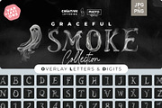 Graceful Smoke Letters Overlays, a Symbol Font by PhotoSpirit (Thumbnail 1 of 8)