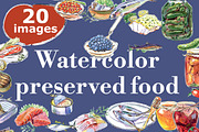 Watercolor preserved food, an Animal Illustration by miminoshka (Thumbnail 1 of 7)
