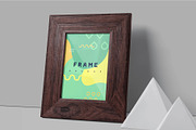 Small Wooden Picture Frame Mockup, an Advertising Mockup by megostudi0 (Thumbnail 6 of 6)