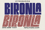 Bironla – Sans Serif Font, a Sans Serif Font by NDNL Studio (Thumbnail 1 of 10)