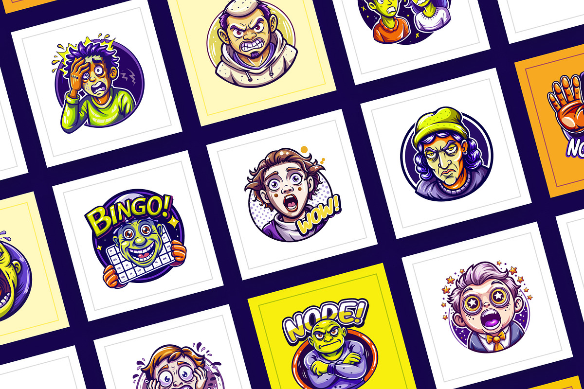 Reaction Stickers Set, an Emoji Icon by Prosymbols (Photo 6 of 9)