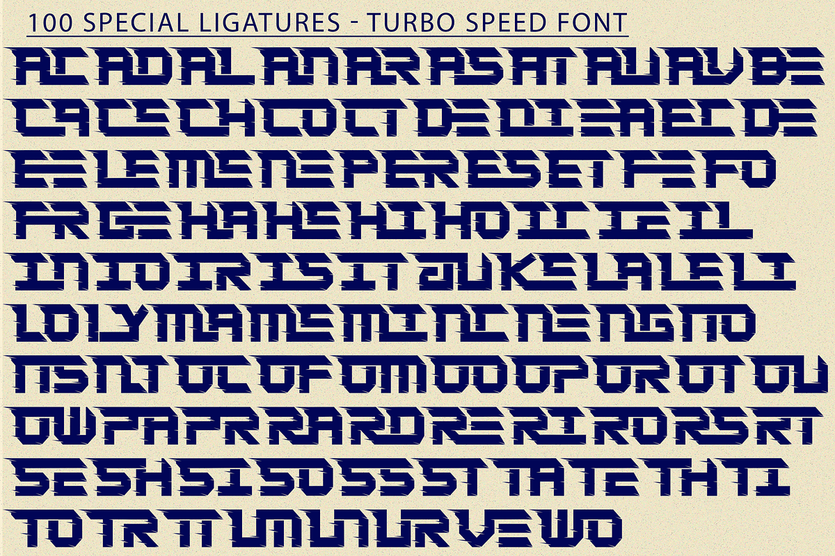 Turbo Speed Font, a Sans Serif Font by 177Studio (Photo 7 of 8)