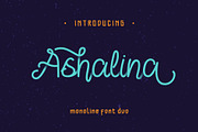 Ashalina, a Script Font by yellowline (Thumbnail 1 of 6)