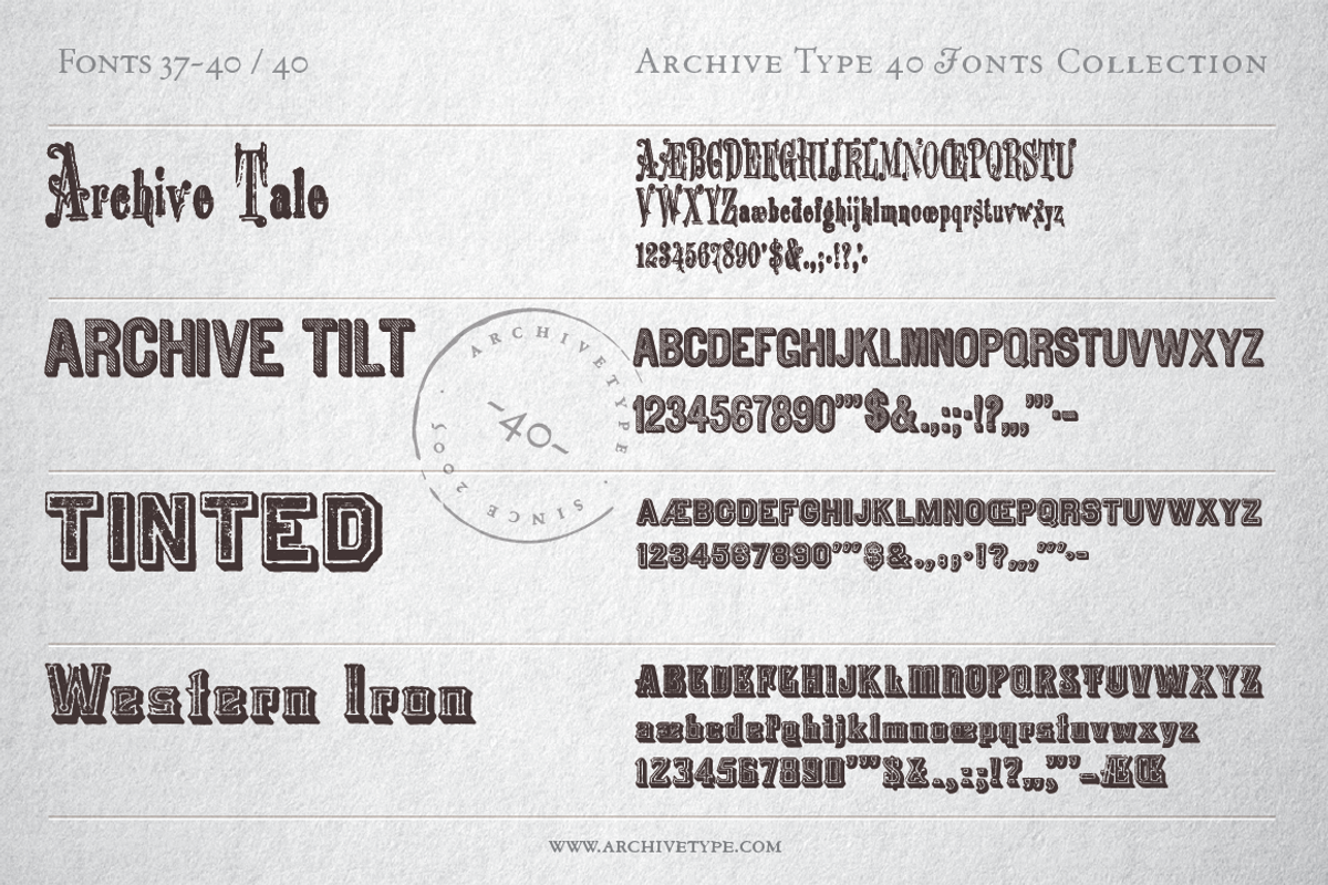 40 Archive Fonts Collection, a Script Font by Archive Type Fonts (Photo 12 of 12)