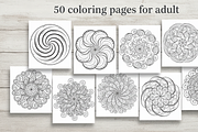 50 Art Meditation Coloring Pages PDF, an Illustration by Amazin_art (Thumbnail 1 of 3)