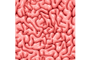Brain seamless pattern texture, a Decorative Illustration by Vector Tradition