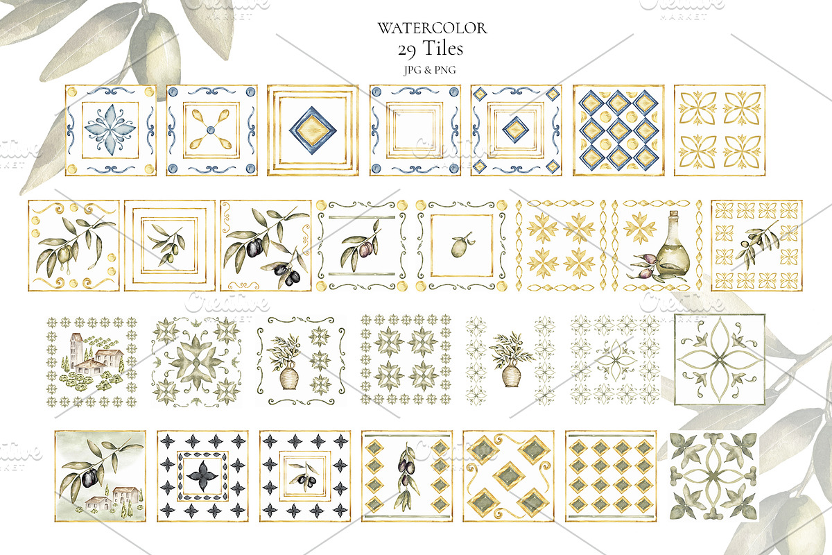 Watercolor Olives collection, a Graphic by MayaNavits (Photo 18 of 25)