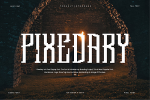 Pixedary - Pixel Font, a Serif Font by QR Design Studio